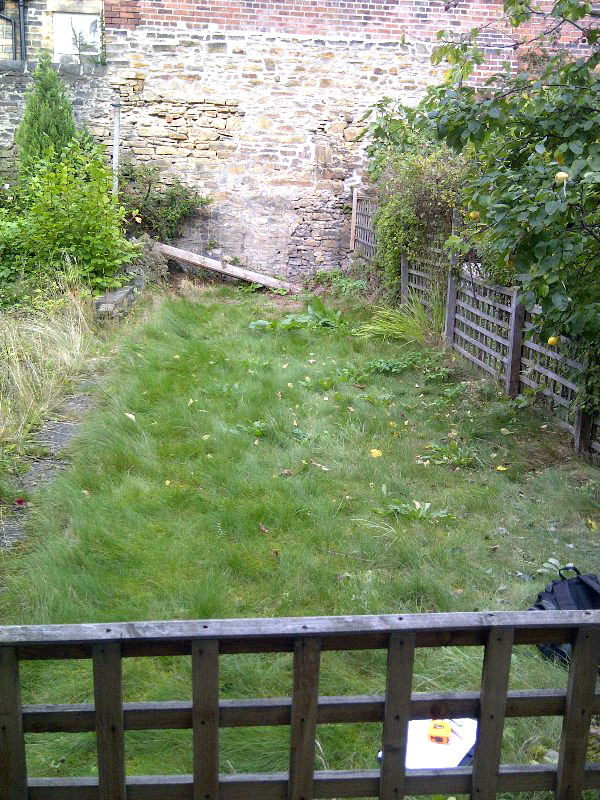 narrow garden before